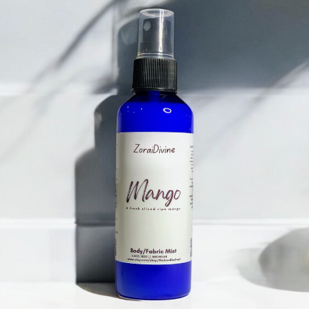 Body mist Mango on a white background
