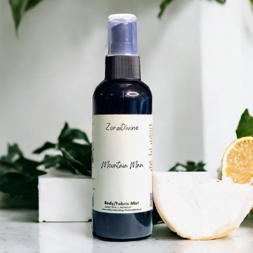 Body mist Mountain man on a white background.
